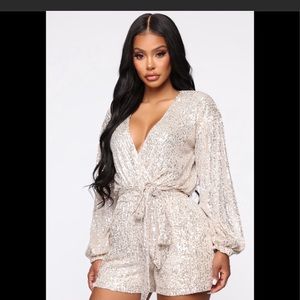 Sequin Romper size S NWT